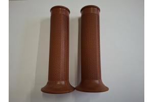 1 Paar Motorrad Griffbezge, Griffgummi, rotbraun